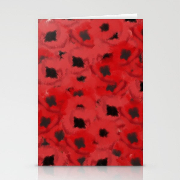 Field of Poppies In Summer Stationery Cards | Painting, Digital, Field-of-poppies, Poppies, Red-poppies, Poppy-art, Poppy, Field-of-red-poppies, Bunch-of-poppies, Cluster-of-poppies