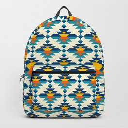 Rounded colorful aztec diamonds pattern Backpack