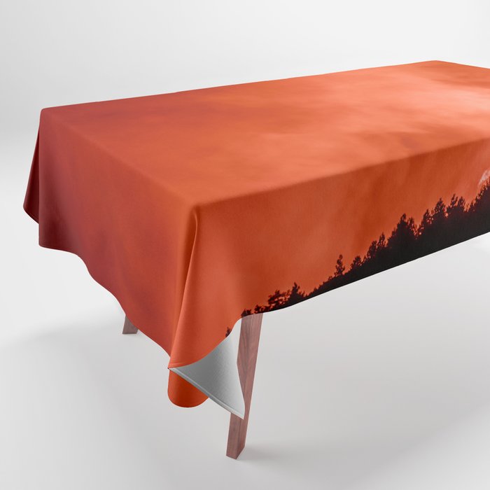 Burning Fire in the Forest | Nature and Landscape Photography Tablecloth