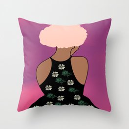 Woman At The Meadow 48 Throw Pillow