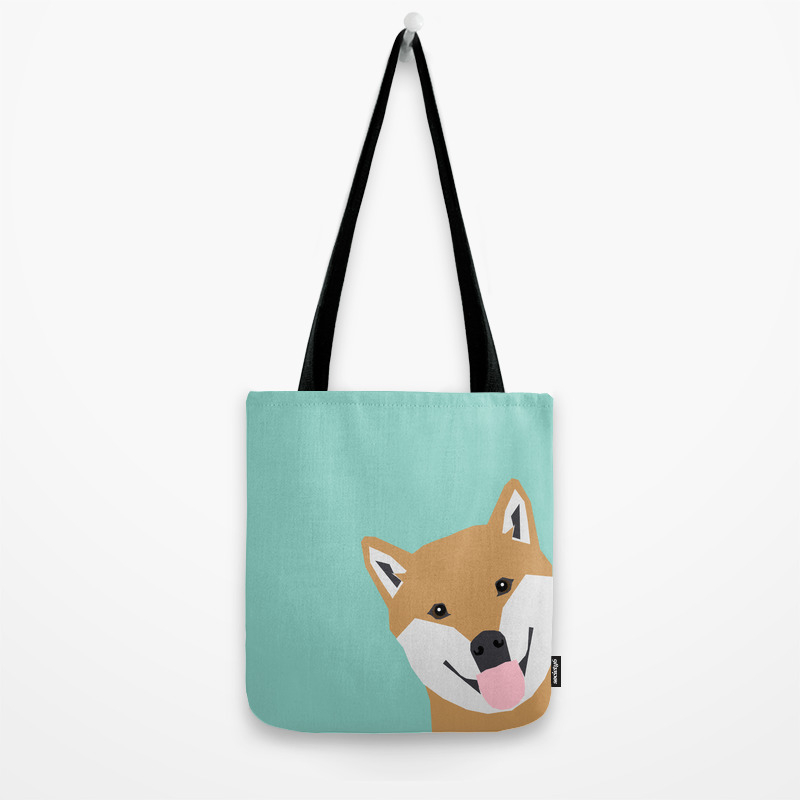 Shiba Inu Peek Cute Shiba Doge Peeking Funny Dog Art Print Mint