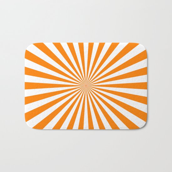 Starburst (Orange/White) Bath Mat
