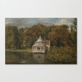 House by a lake by John Constable Canvas Print