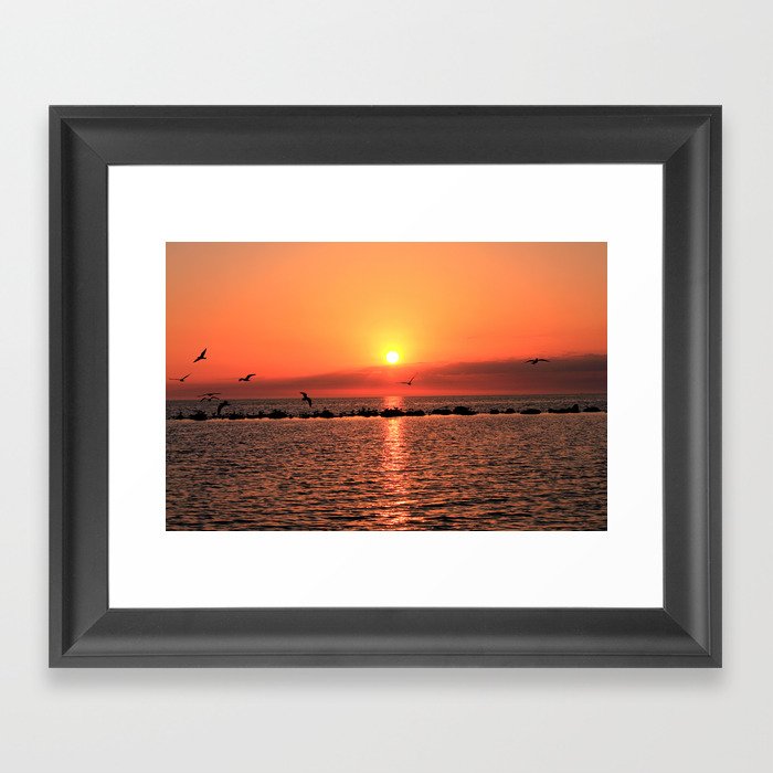 A Simple Sunset Framed Art Print