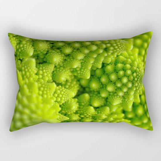 Macro Romanesco Broccoli Rectangular Pillow
