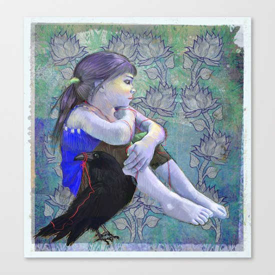 Crow´s secret Canvas Print