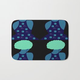 Woman At The Meadow Vintage Dark Style Pattern 48 Bath Mat