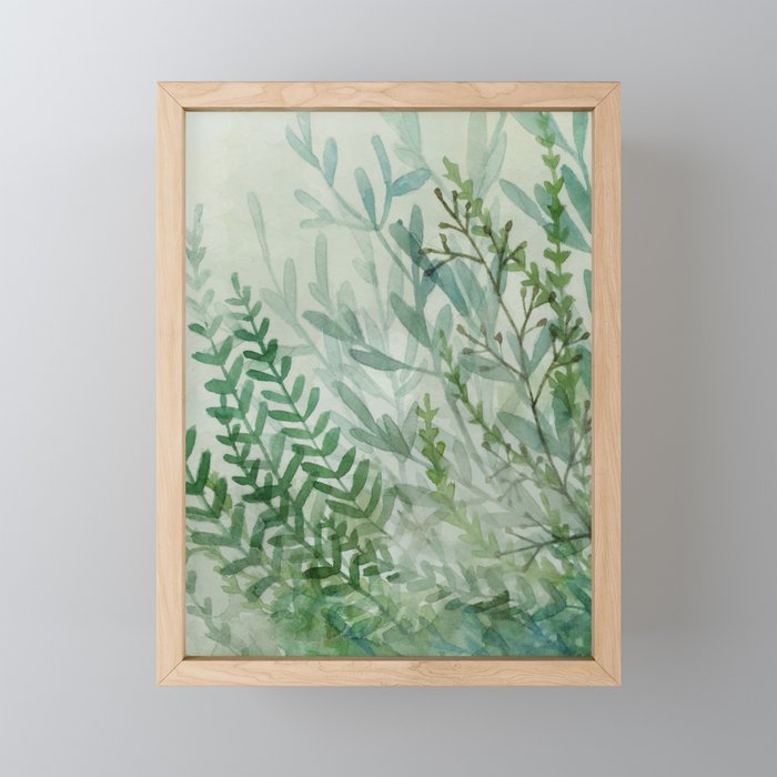 Ferns and Fog Framed Mini Art Print
