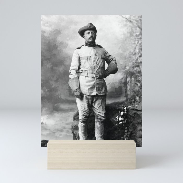 Teddy Roosevelt Standing In Rough Rider Uniform - 1898 Mini Art Print