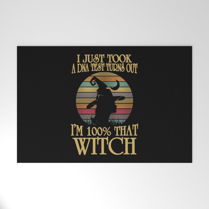 I'm 100% That Witch Retro Halloween Welcome Mat