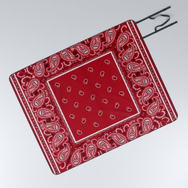Classic Red Bandana Picnic Blanket