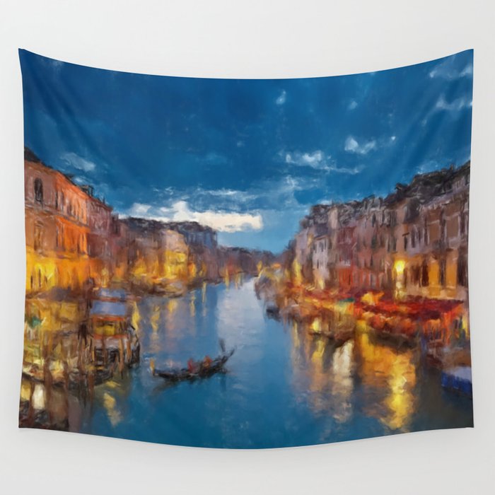 faraway places 4 Wall Tapestry