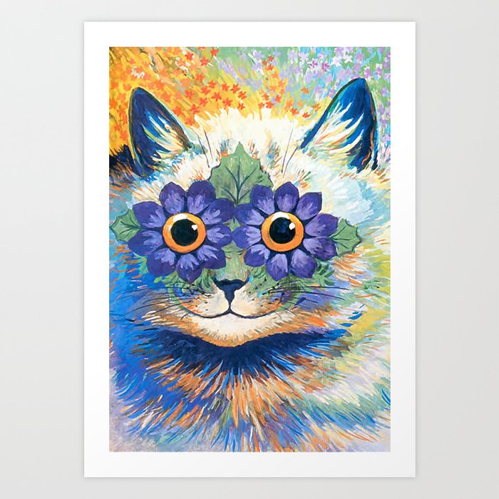 Kaleidoscope Cats III, Animals Framed Art Print Wall Art by Louis Wain Sold  by Art.Com 