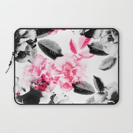 Rose Garden in Pink and Gray Laptop Sleeve