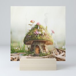 Mushroom House Mini Art Print