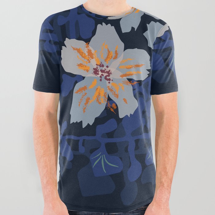 Orchid shadow blue notes All Over Graphic Tee