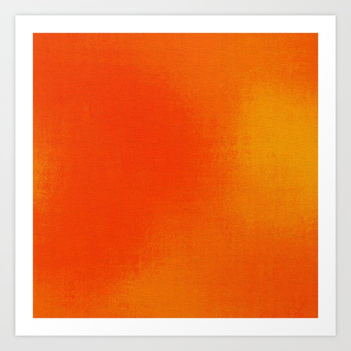 Abstract bright orange Art Print