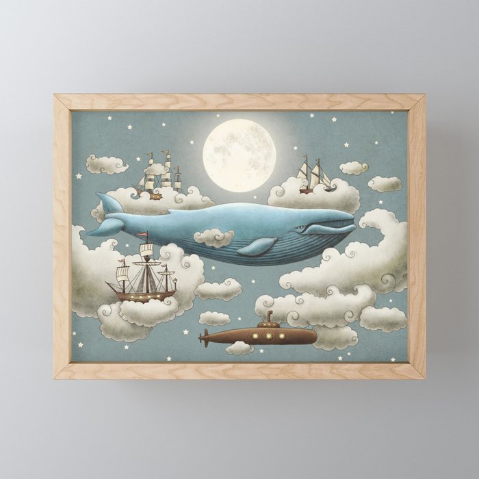 Ocean Meets Sky Framed Mini Art Print