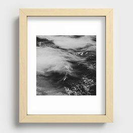 WAVES B&W Recessed Framed Print