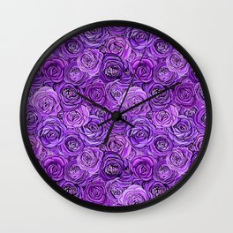 valentines roses in purple / ultraviolet Wall Clock