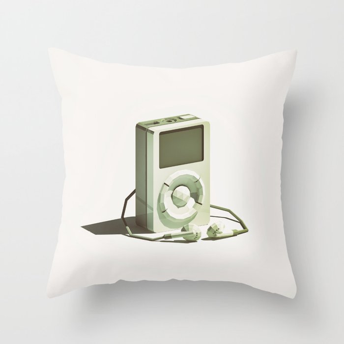 Lo-Fi goes 3D - Classic Music Player - first generation iPod Throw Pillow