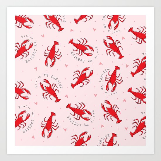 Lobster Love Art Print