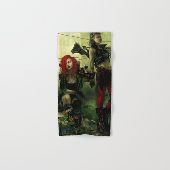 Hot pepper - Sci-fi soldier girls with weapons Hand & Bath Towel