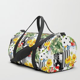 Italian,Sicilian art,patchwork,summer Flowers Duffle Bag