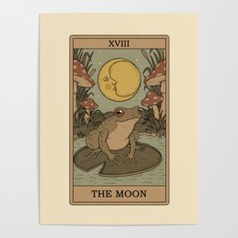 The Moon - Frogs Tarot Poster