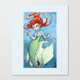 Scary Mermaid Canvas Print