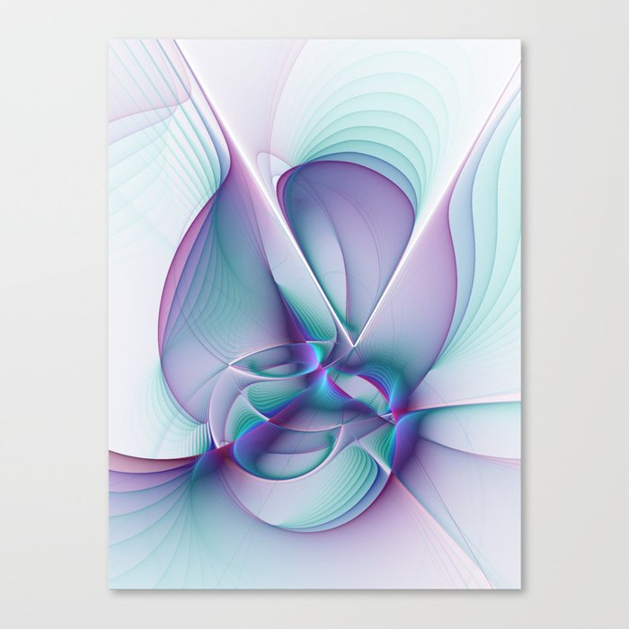 A Colorful Beauty, Abstract Fractal Art Canvas Print