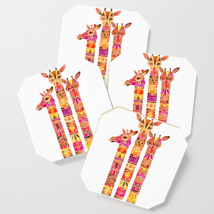 Giraffes – Fiery Palette Coaster