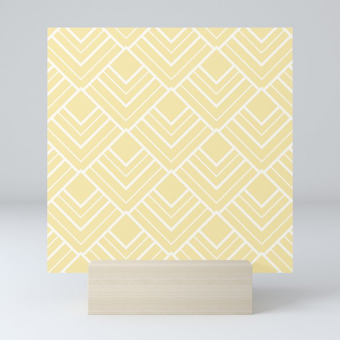 Summer in Paris - Sunny Yellow Geometric Minimalism Mini Art Print