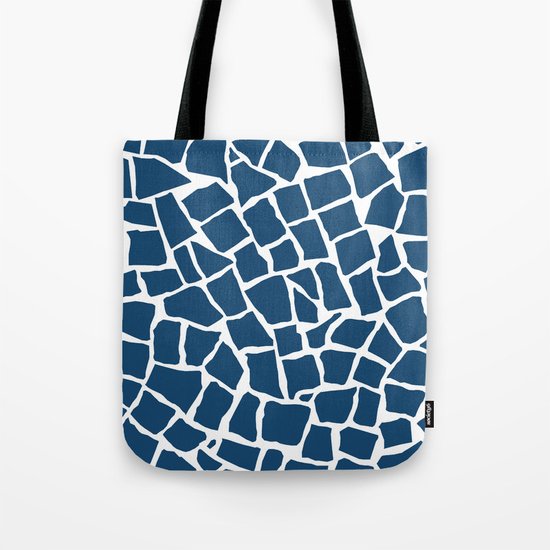Mosaic Zoom Navy Tote Bag
