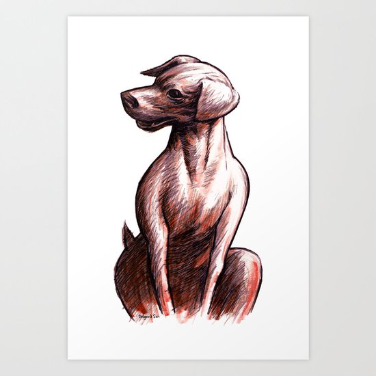 Talking Dogs Art Print