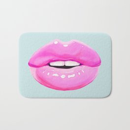 Fashion pink lips Badematte