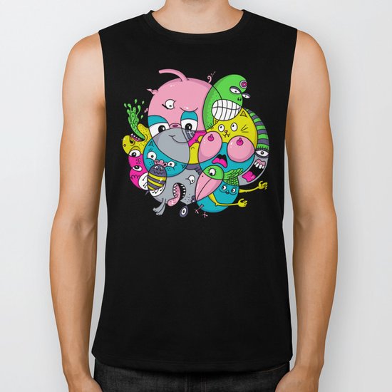 Scribble Ball Biker Tank