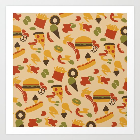 Fast Foodouflage Art Print