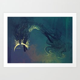 The Fox who talked the Moon and the Stars Art Print