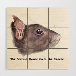 The Second Mouse Gets The Cheese Wood Wall Art