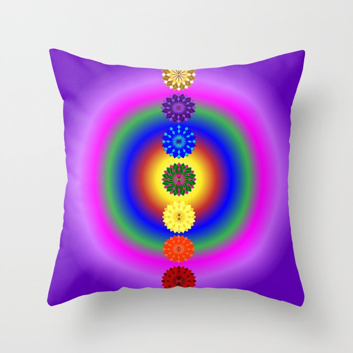 Align your energy centres Throw Pillow