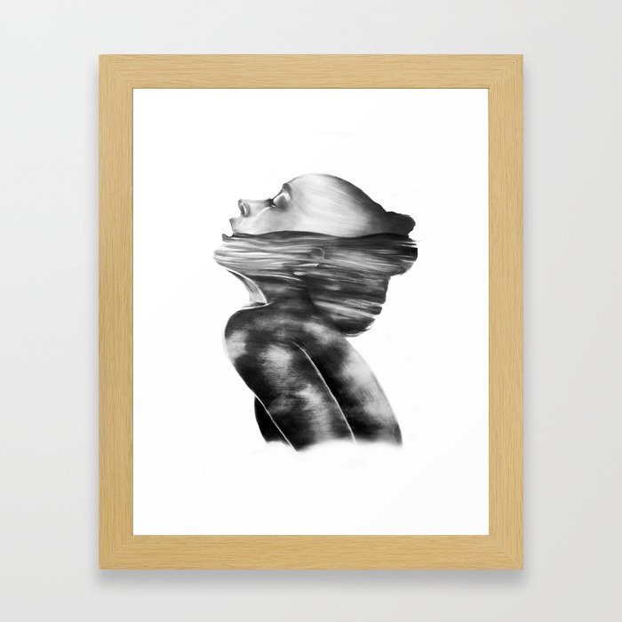 Dissolve // Illustration Framed Art Print