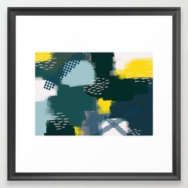 Blue Yellow - glimpse of sunshine Framed Art Print