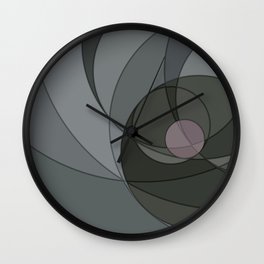 Grey Spiral Sunset Wall Clock