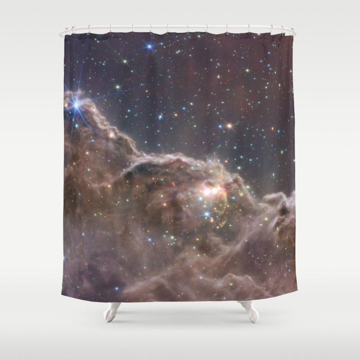 cosmic cliff composite JWST first images Shower Curtain