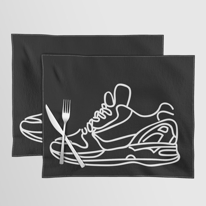 Sneakers Outline #2 Placemat