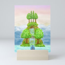 Unique tree house and a unique bird PT17 Mini Art Print