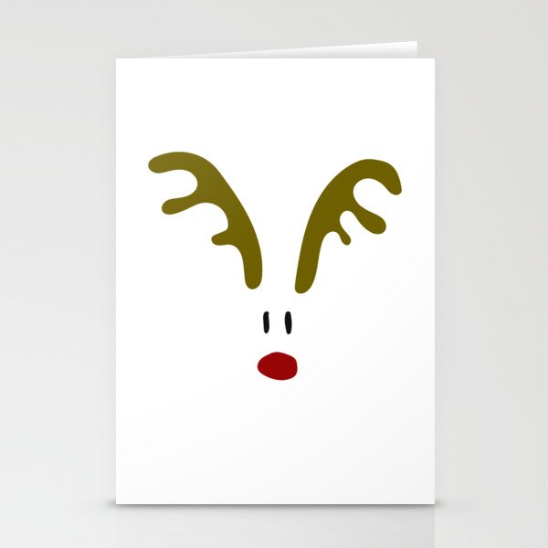 Christmas Red Nose Reindeer Stationery Cards