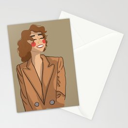 blissful woman Stationery Cards