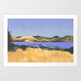 Lake in Marin County Art Print